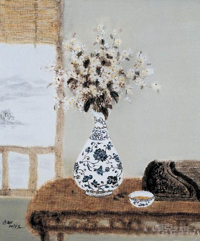 青花瓷之三 木西 60*50cm 2011年作