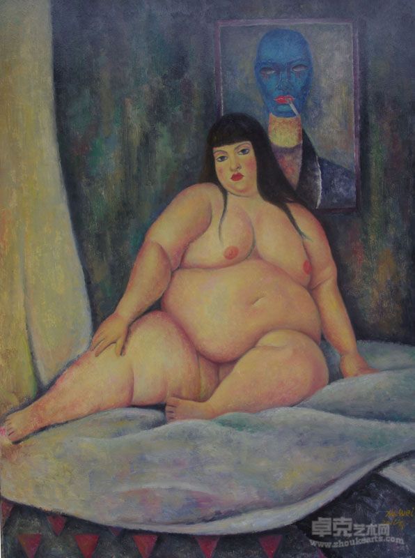 张绪威 女人体 155×120cm 布面油画 2012年