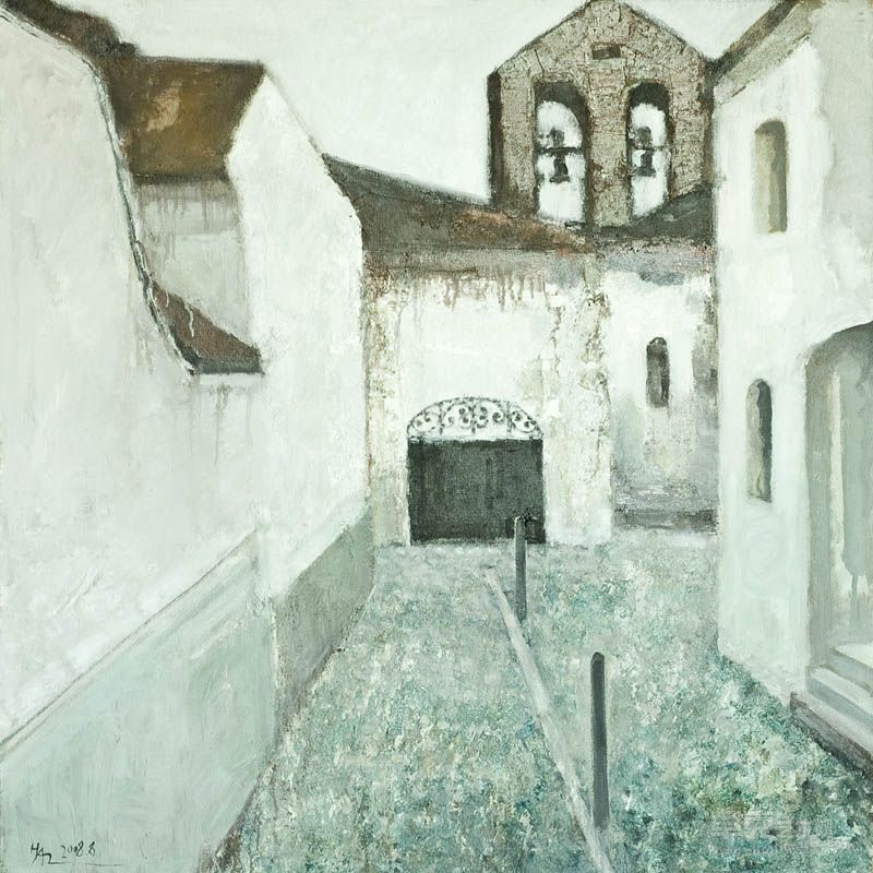 钟声 2008年 布面油画100x100cm