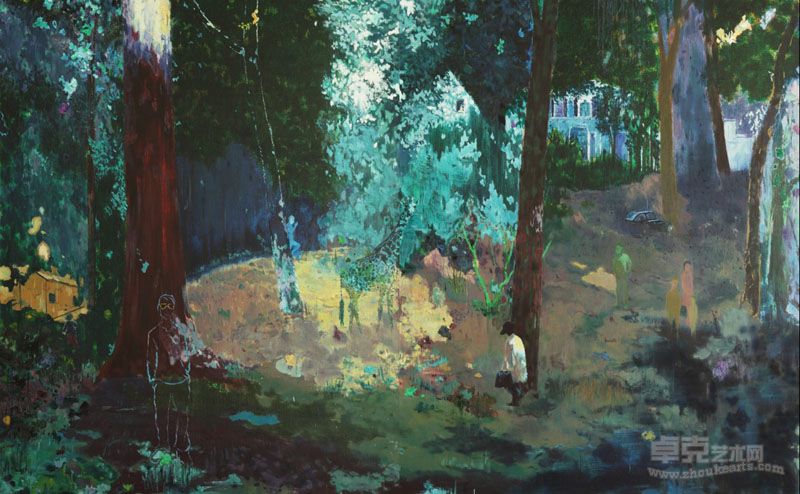 微微的喜悦---等你来 布面油画 200cmX320cm 2011年-2012年