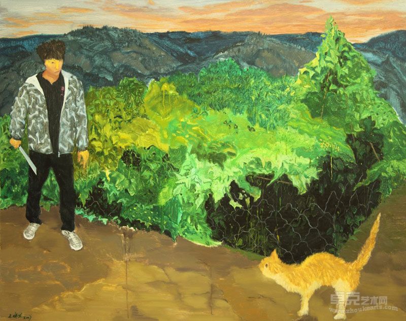 狭路相逢 布面油画 150cmX120cm  2007