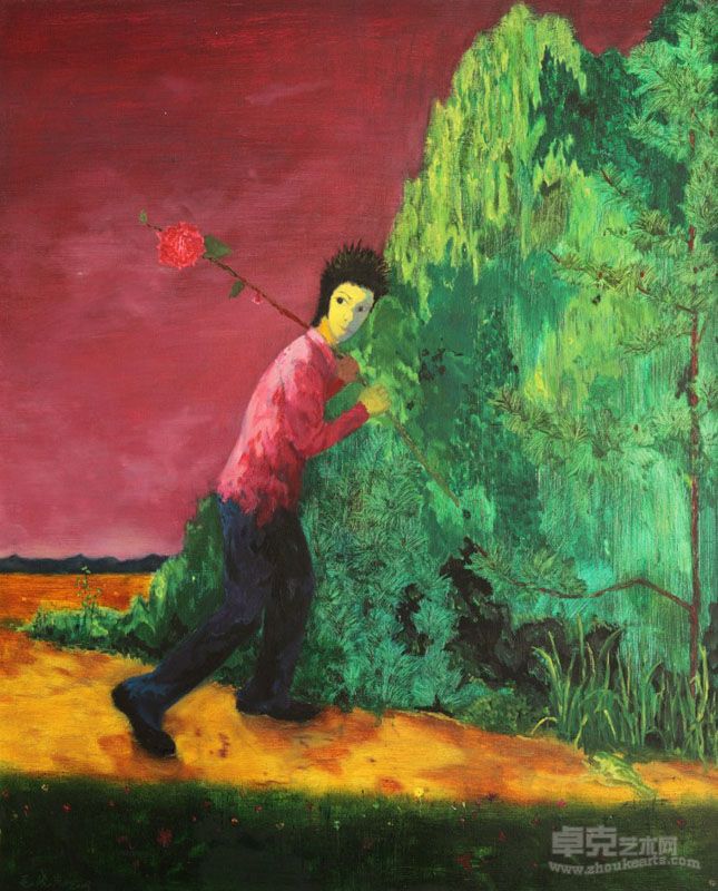 采花图 布面油画 160cmx130cm 2010