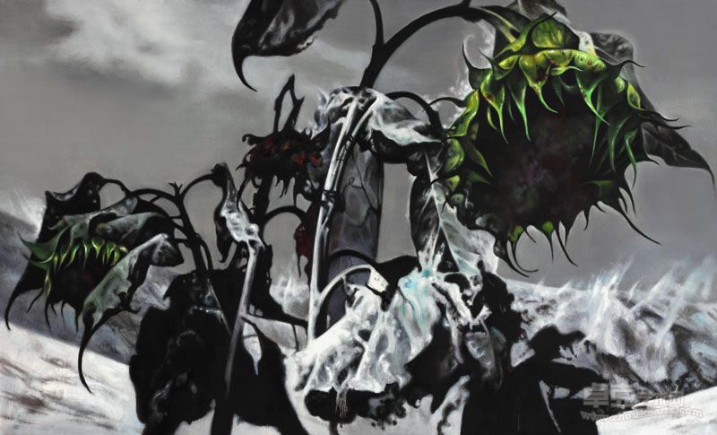 《向日葵》 油画100cmX100cm