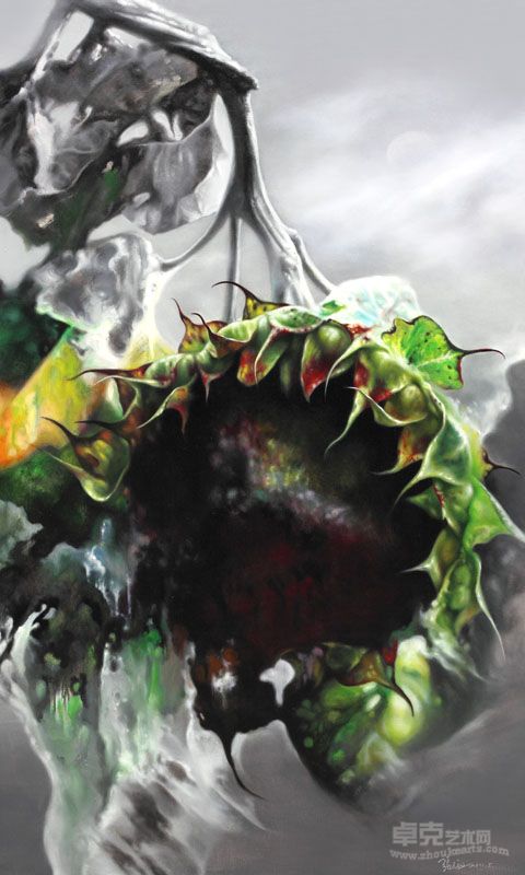 《向日葵》油画120cmX200cm