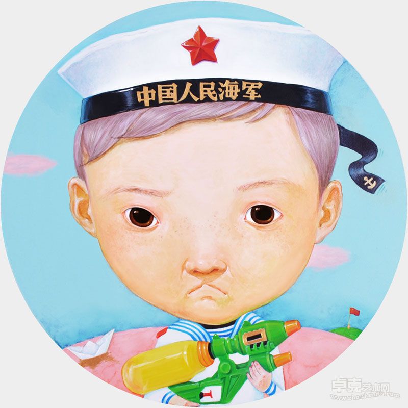 吕东源 小水枪 Φ60cm 布上丙烯 2012 ￥6800