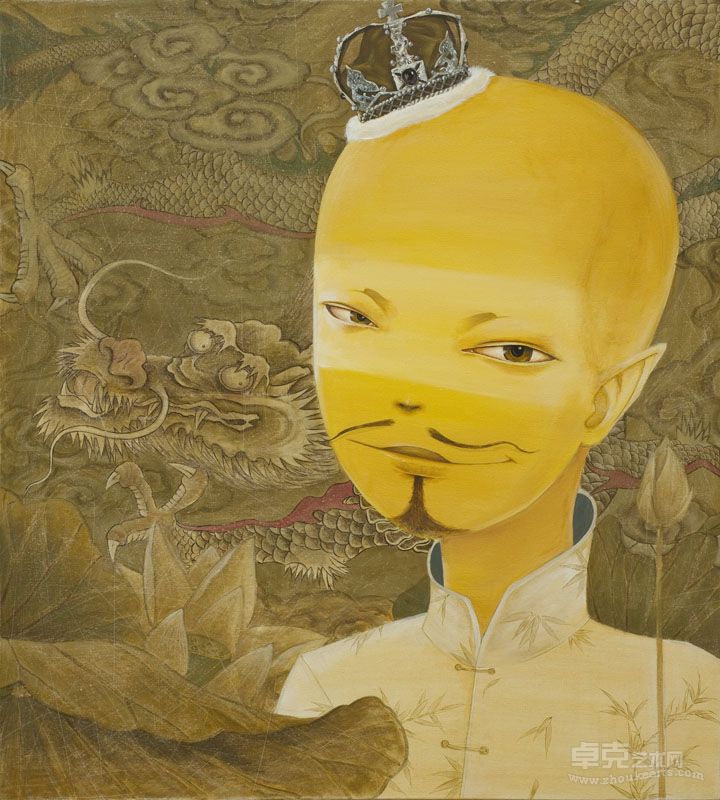 钱仁衍 自画像 100×90cm 布面丙烯 2012 ￥19200