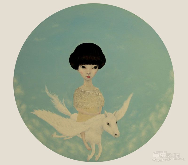 冯茜 梦 100cm×100cm 油画综合材料 2012 ￥12800