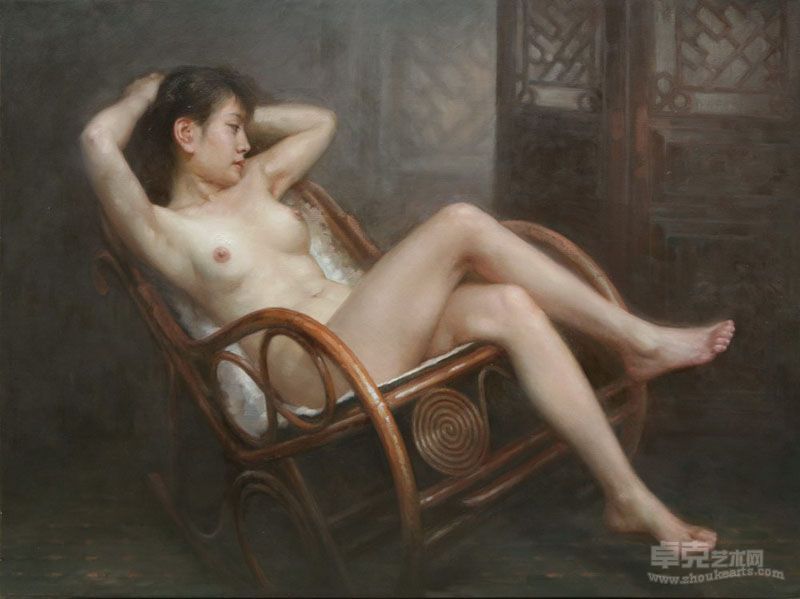 韩庆作品-悠闲,90x120cm