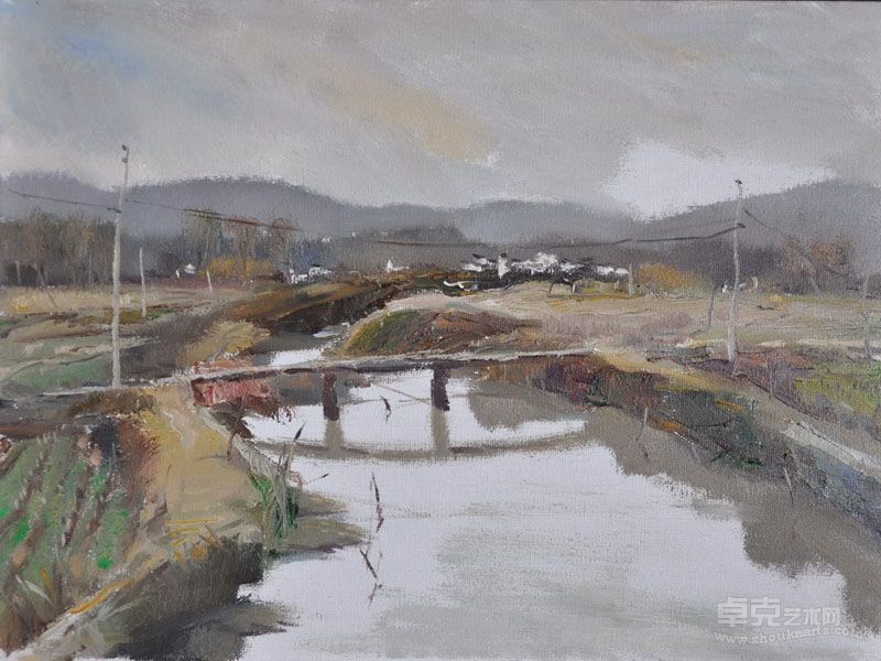 黄雄作品-风景2,30x40cm