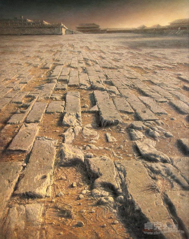 魏海彬作品-故宫晨曦，150×120cm,2012年