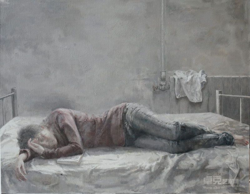 詹恒作品-《低  语》114x146cm  布面油彩   2011年