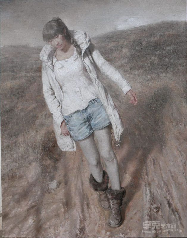 詹恒作品-《冬的来意》146x114cm  布面油彩   2012年