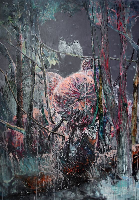 李汉周 寂静林 200cmX140cm  亚麻油彩 2012
