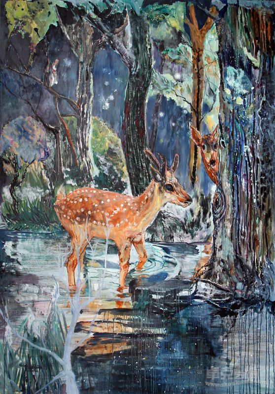 李汉周 迷鹿岭 200cmX140cm  亚麻油彩 2012