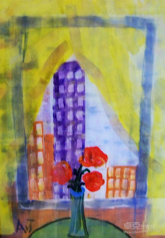 Flowers and walls-花和墙-丙烯玻璃-70X50cm