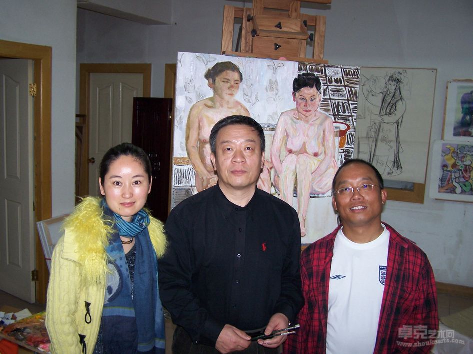 07年在苏州画室和戴士和老师画双人体