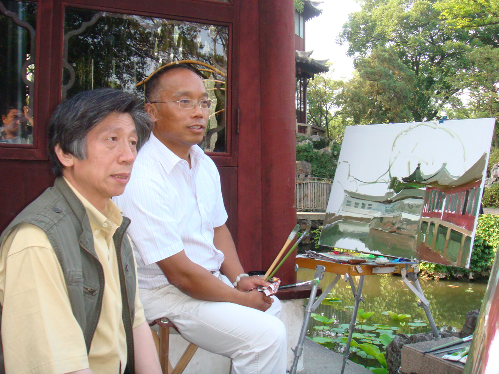 和中国美术馆范迪安先生画园林