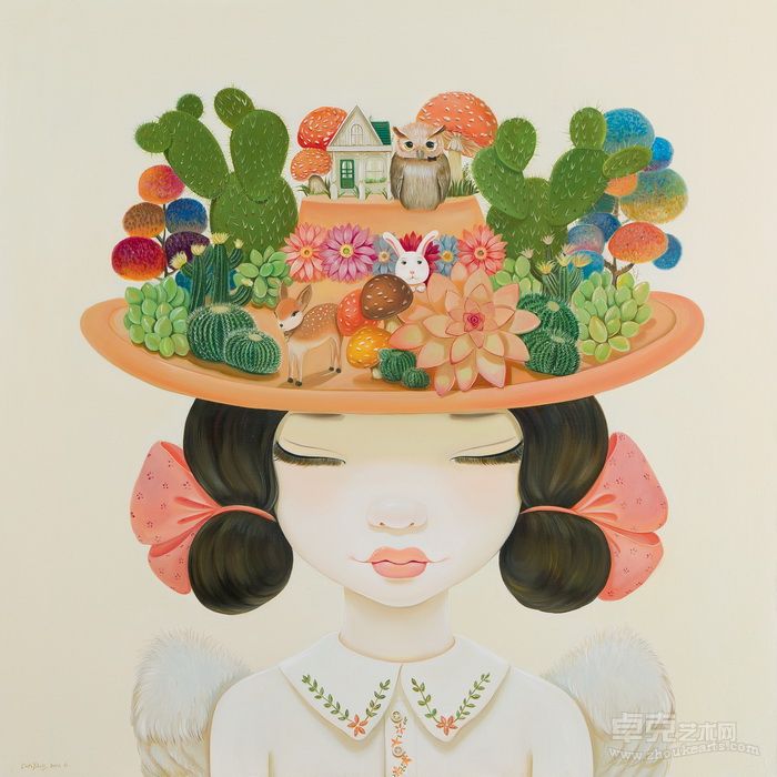孙莹 理想的后花园 2011 布面油画 120 × 120 cm