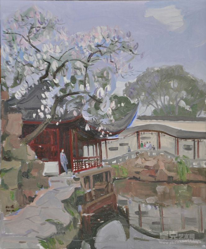 玉兰花开50x60