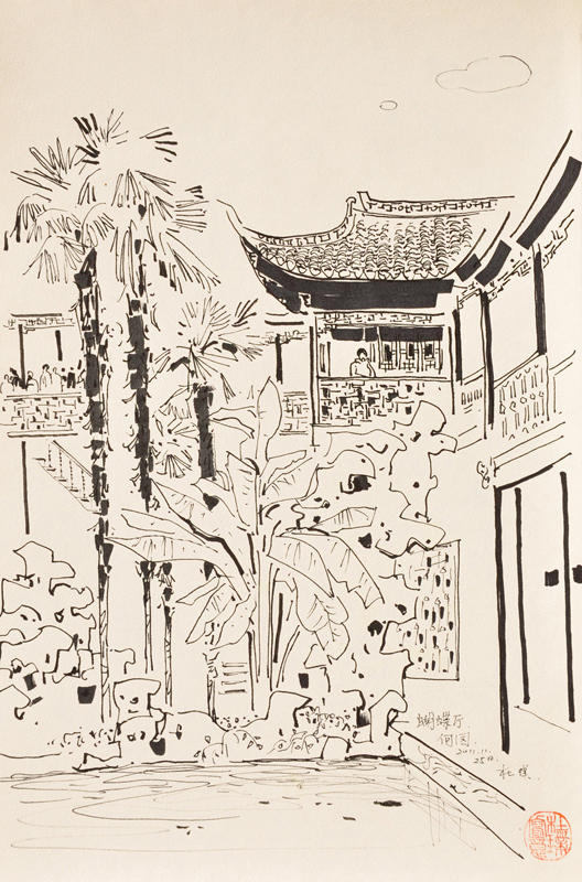 江南名园的素描 (4)