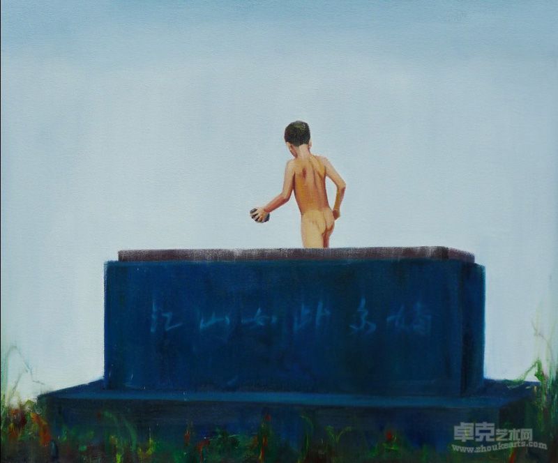 谁是我心中的英雄 100x120cm  2011 油画