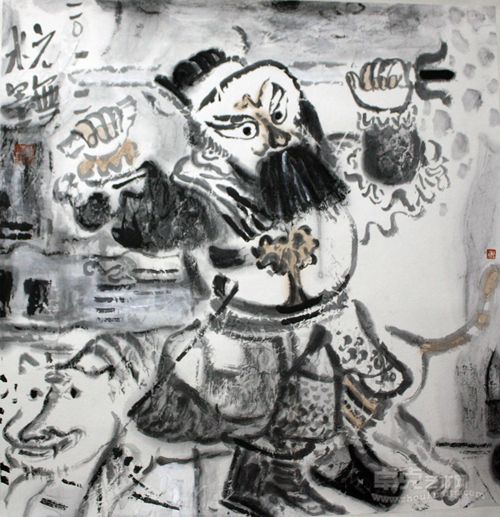 墨 戏 系列1，70x70cm 2012