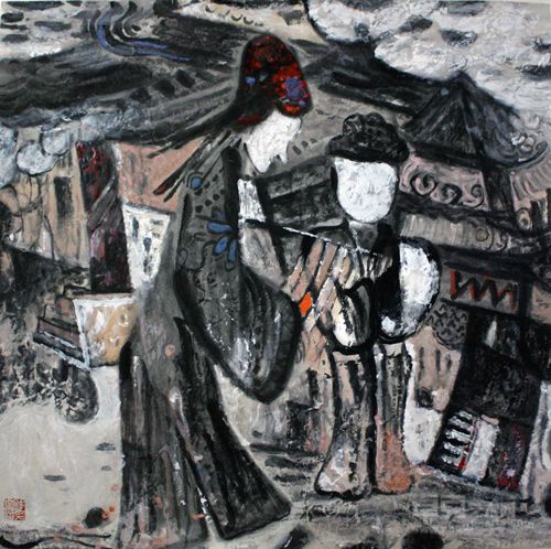 墨 戏 系列2，70x70cm 2012