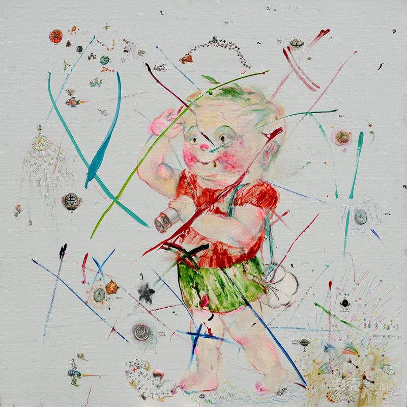 {自由}160X160CM。布面油彩丙烯。2011年