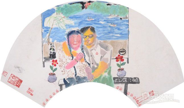 婚前婚后系列之二 纸本彩墨 46cm × 68cm 2012