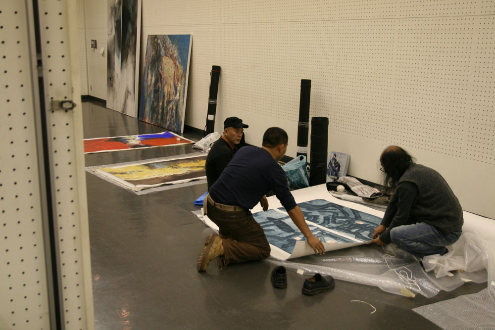 2007年CAF亚洲当代艺术展布展情景（东京）
