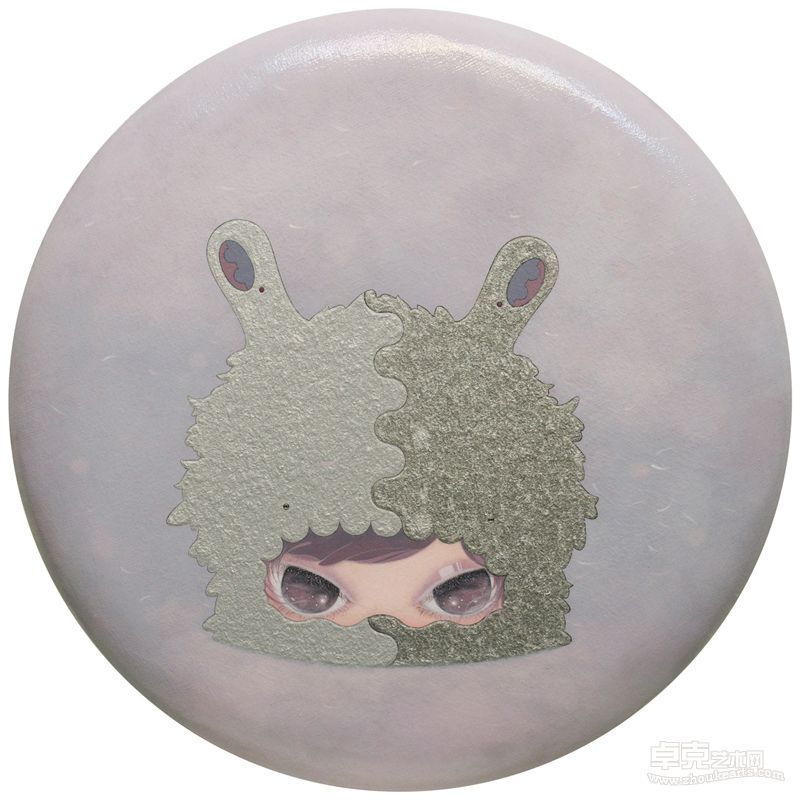 邱銍韦 女孩·兔宝贝  Φ60cm 布面丙烯 施华洛世奇水钻 2011