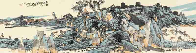 尹天石 江南三月歌如海 180x60cm 2012