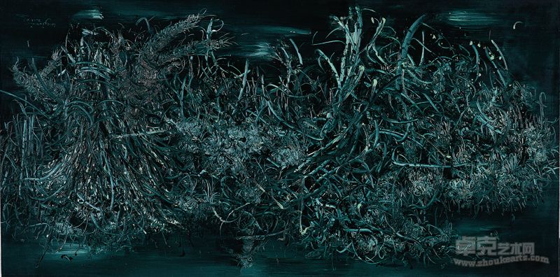 《冷酷异境之二》 200X100cm  布面油画   2011年3月 梁均梓