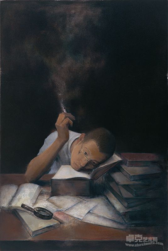 《半支烟》120x80cm 布面油画 2010年 杨国强