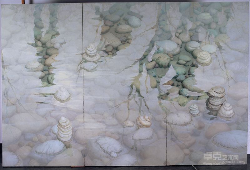 《别打扰那安静的石头2》 200X300  布面油彩  2012年 李剑龙