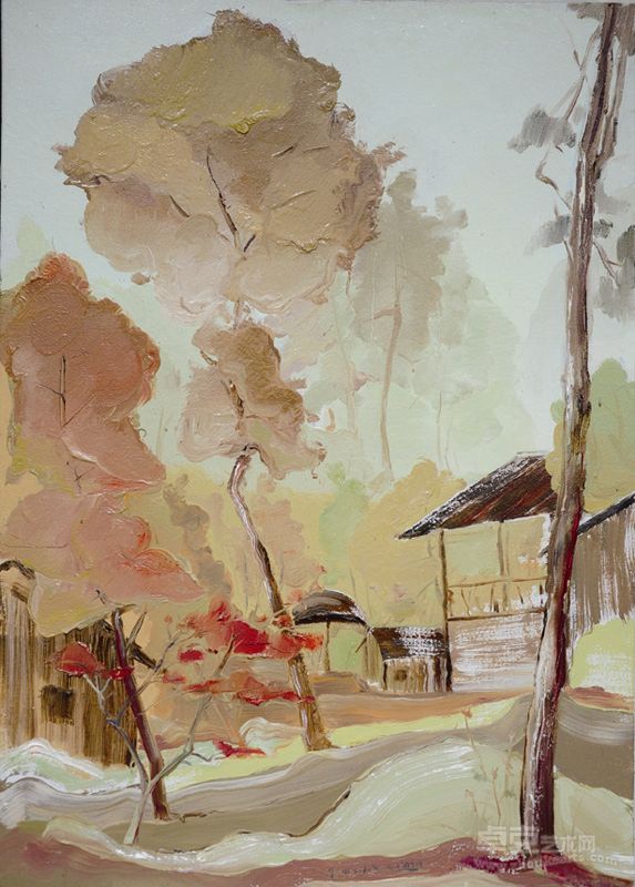故乡风景70X50，布面油彩，2010年 李剑龙