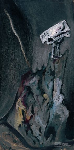 《黑弧线·2》 120×60 布面油画 2012 阳磊