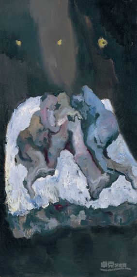 《黑弧线·3》 120×60 布面油画 2012 阳磊