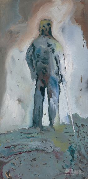 《黑弧线·5》 120×60 布面油画 2012 阳磊