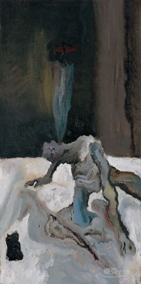 《黑弧线·6》 120×60 布面油画 2012 阳磊