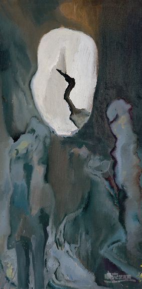 《黑弧线·7》 120×60 布面油画 2012 阳磊