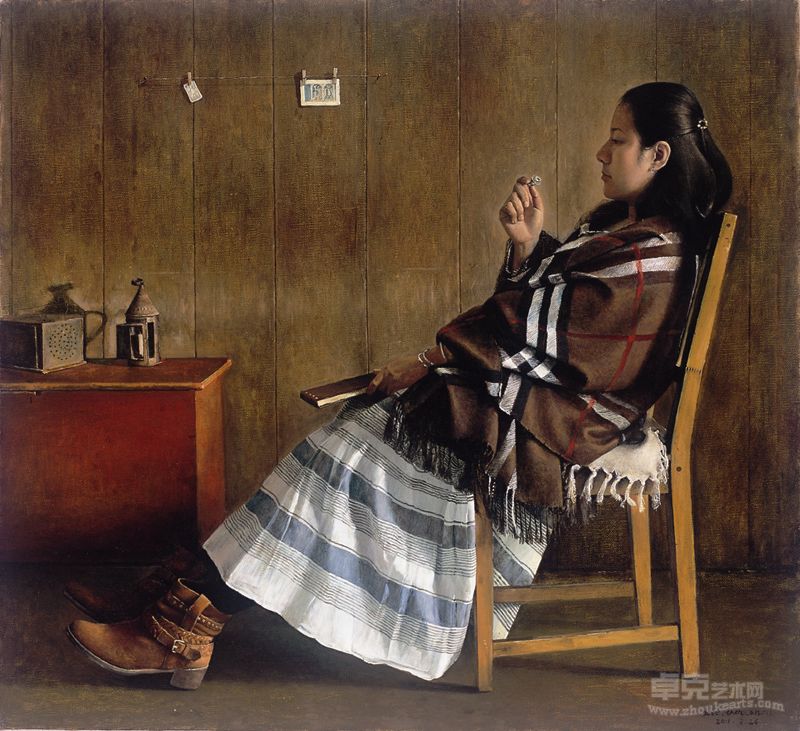 《黄椅子》 50X55  布面油画 2011年 谢郴安