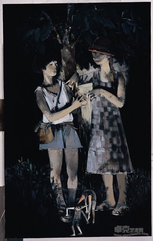 《提线木偶》 175X110 布面油画 2012年 陈镜子