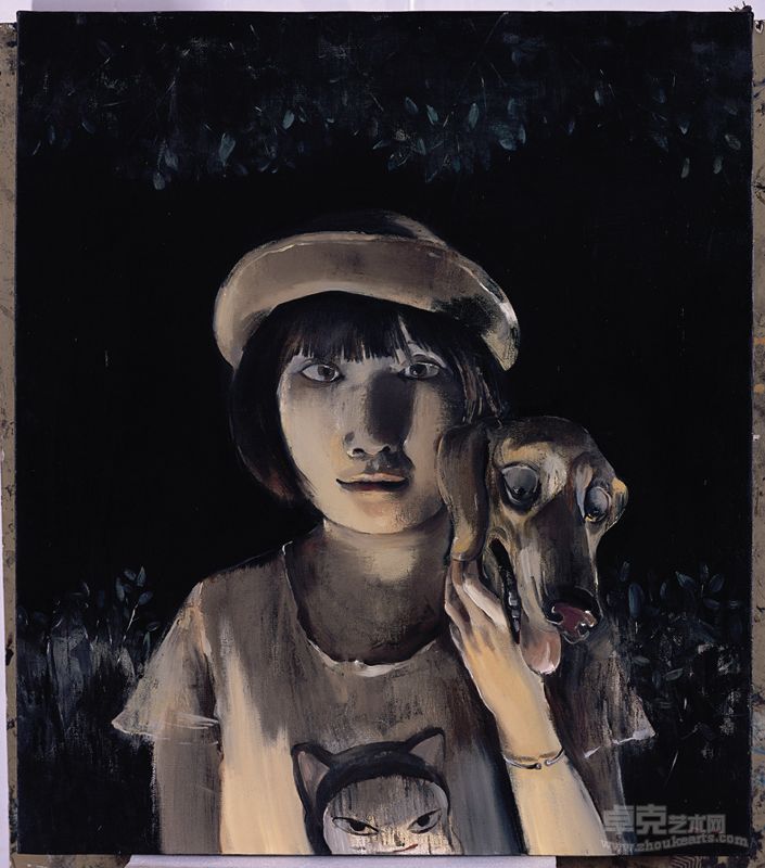 《小狗玩具》70X80 布面油画 2012年 陈镜子