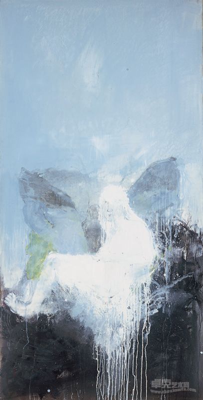 《重蝶》布面油画200cmX100cm2011.9 欧文健