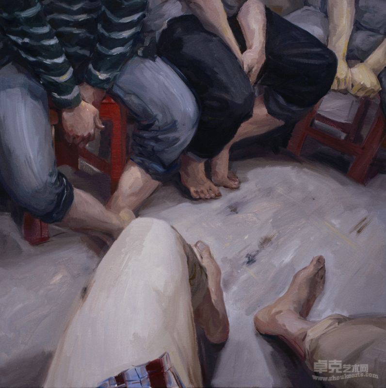 《脚丫》 100cmX100cm布面油画 2012 吴迪南
