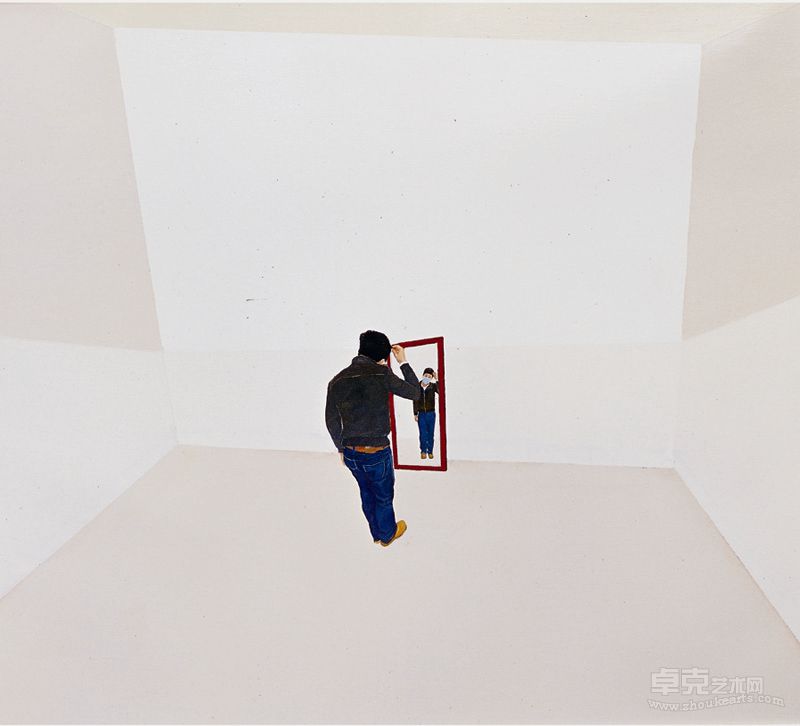 《口罩1》 90cm×100cm  布面油画  2011 刘迪