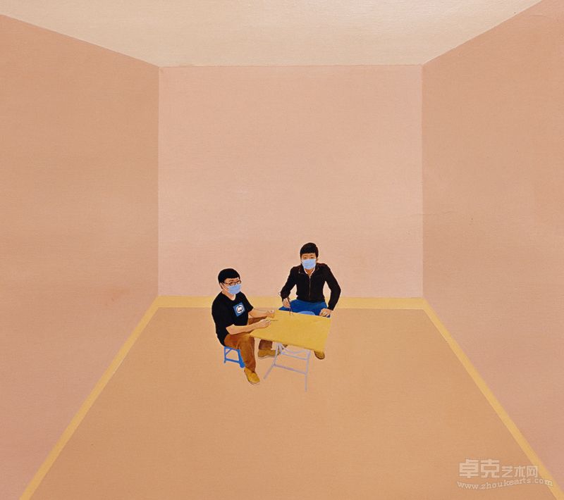 《口罩2》 90cm×100cm  布面油画  2011 刘迪
