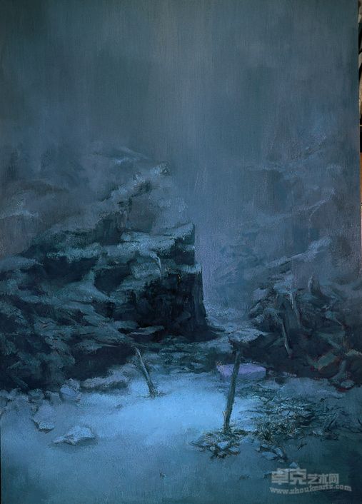 《最后一口气》280x200cm 布面油画 2011年 孙佳兴