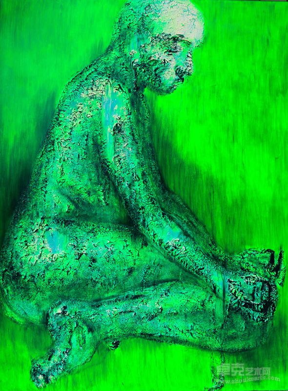 作品名称  大腿长长了点        作品尺寸 200X150X7CM  创作年代2012